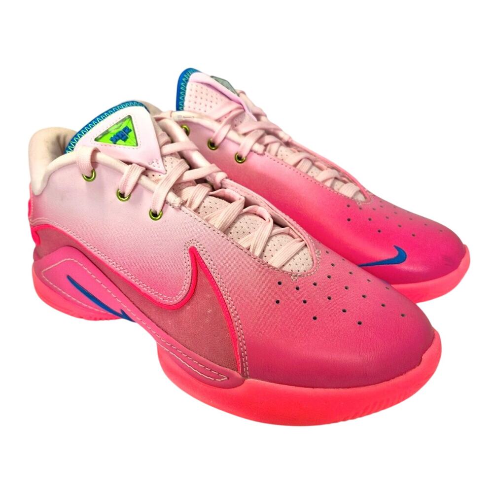 New NIKE Le Bron 22 GS I Promise Men Size 8.5 Pink Leather Basketball Sneakers